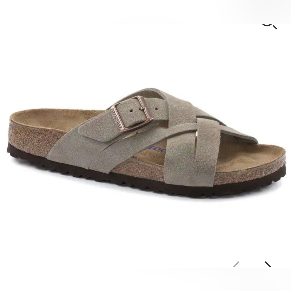 Birkenstock Lugano Soft Footbed Taupe - Picture 1 of 6
